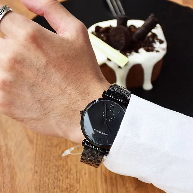 Emporio Armani Gianni T-Bar Full Black Men's Watch- AR11299